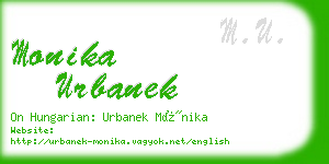 monika urbanek business card